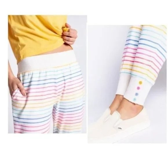 NEW PJ Salvage Button Up Babe Banded Jogger Pajama Pant - Picture 4 of 9